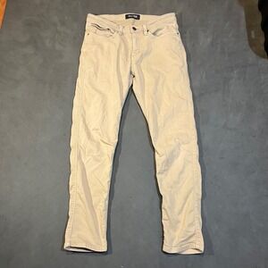 DU/ER Duer Pants Jeans Mens 32x30 Beige No Sweat N2X Slim Fit Stretch MFNS1001